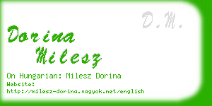 dorina milesz business card